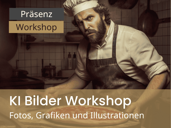Teilnehmerinnen in einem KI-Bildgestaltungs-Workshop für Unternehmen, die Bilder mit Midjourney KI an Laptops erstellen.