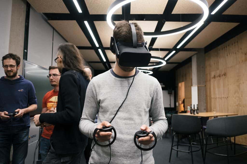 Virtual Reality Game Meetup Linz Tabakfabrik Linz my Playstore Eventfotografie Reportage. Video Content für Social Media und Online-Medien